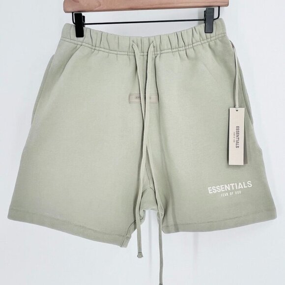 Essentials Fear of God Fleece Shorts Size XS Seafoam Green 6" inseam - Picture 11 of 13